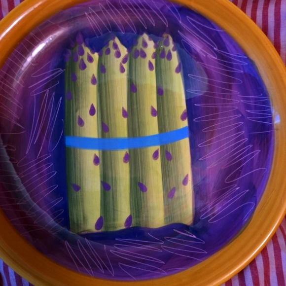 222 Fifth Ave Stoneware Plates Serving Salads, Asparagus, Artichokes, etc... - Picture 2 of 16